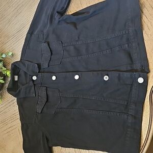 Classic Black Denim Jacket XL